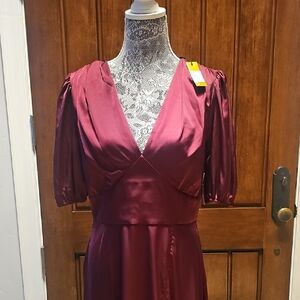 Alexia Admor Deep Red Long Sleeve Dress